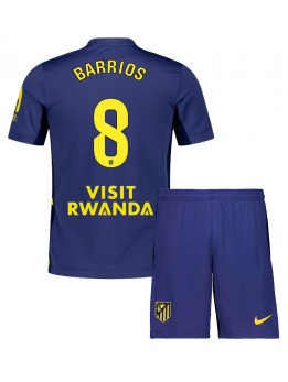 Atletico Madrid Pablo Barrios #8 Replika Borta Kläder Barn 2025-26 Kortärmad (+ byxor)